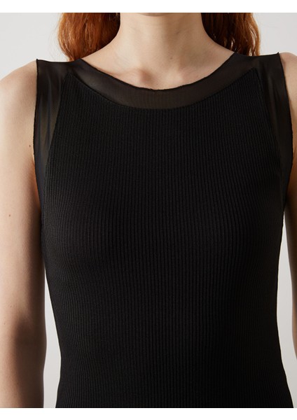 Yeni Sezon Bisiklet Yaka Dokulu Elbise modelleri