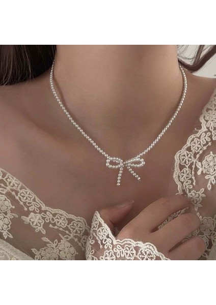 Siyah & Beyaz Inci 2 Adet Fiyonk Kolye indirimleri