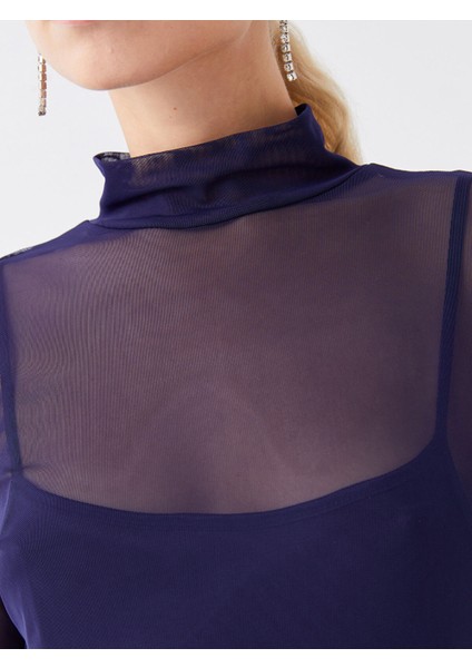 Yeni Sezon Dik Yaka Düz Uzun Kollu Elbise fırsatları