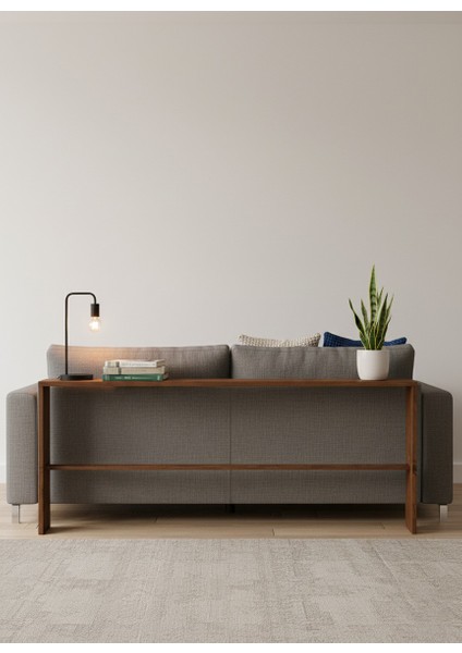 %100 Doğal Masif Ahşap Koltuk Arkası Ayaklı Raf - Ayaklı Duvar Rafı