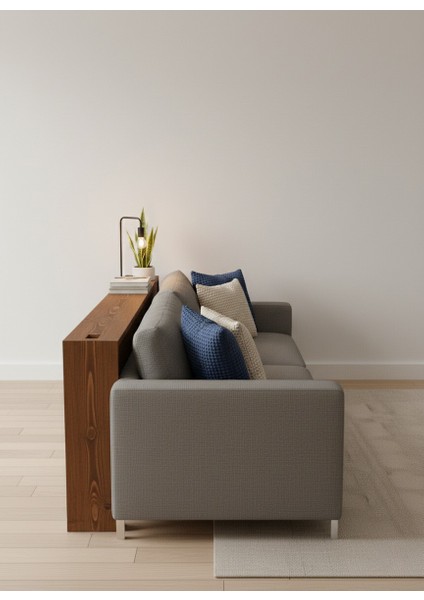 %100 Doğal Masif Ahşap Koltuk Arkası Ayaklı Raf - Ayaklı Duvar Rafı fırsatları