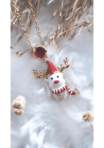 Kardan Adam Figürlü Çelik Kolye modelleri