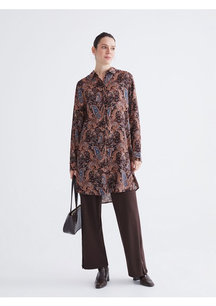 Yeni Sezon Desenli Kadın Gömlek Tunik