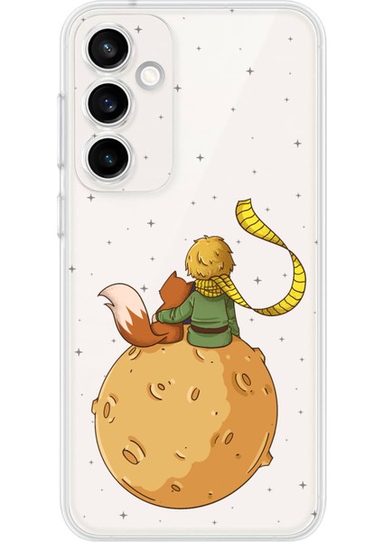 Samsung Galaxy S23 Fe Uyumlu Küçük Prens Gezegen Boa Tasarımlı Baskılı Silikon Kılıf