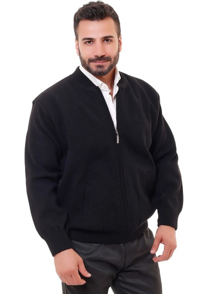 Erkek Astarlı Çelik Örgü Hırka Baba Boy Sıcak Tutar Üst Kalite Cepli Kaliteli Şık