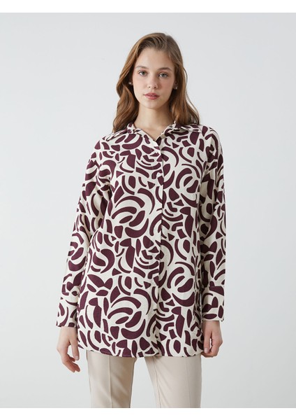 Yeni Sezon Desenli Kadın Gömlek Tunik