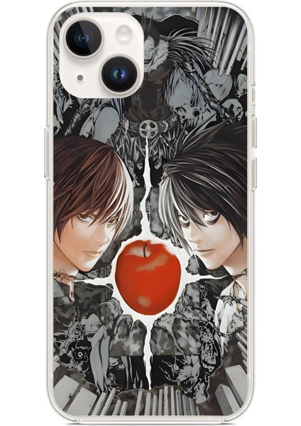 iPhone 13 - 14 Uyumlu Death Note Kapak Tasarımlı Baskılı Silikon Kılıf