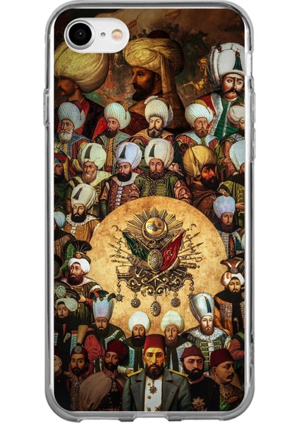 iPhone 6 - 6s Uyumlu Osmanlı Padişahları Baskılı Silikon Kılıf