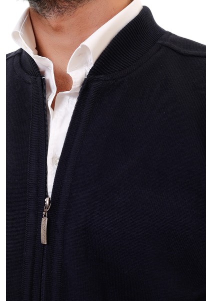 Erkek Lacivert Astarlı Çelik Örgü Hırka indirimleri