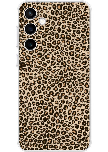 Samsung Galaxy S23 Fe Uyumlu Leopar Tasarımlı Baskılı Silikon Kılıf