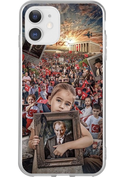 iPhone 11 Uyumlu Anıtkabir Atatürk Portre Baskılı Silikon Kılıf