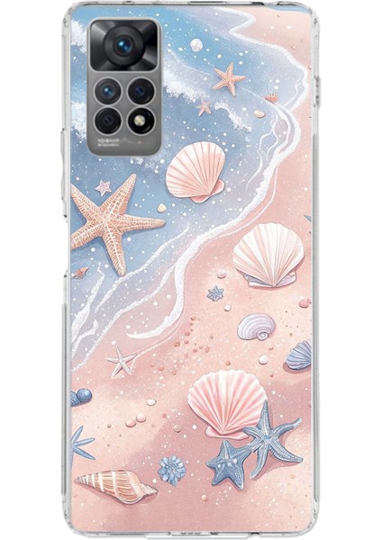 Redmi Note 12 Pro 4g Uyumlu Sahil Deniz Kabuğu Baskılı Silikon Kılıf