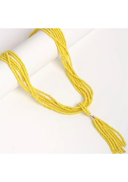 Boncuk Çoklu Tasarım Kolye