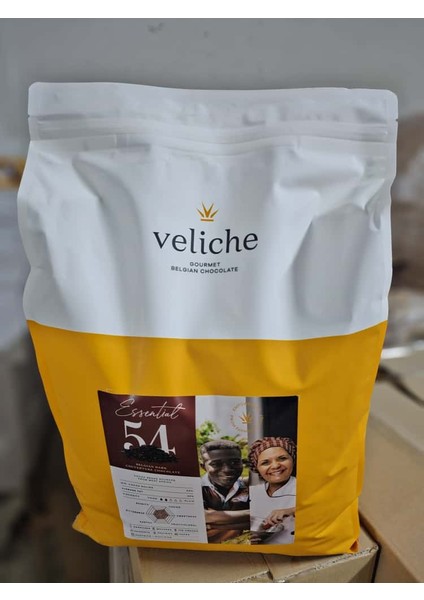 Veliche Belçika Bitter Pul Çikolata %54 *10KG