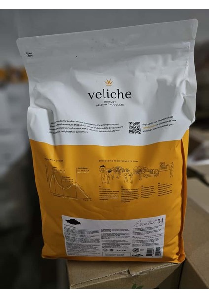 Veliche Belçika Bitter Pul Çikolata %54 *10KG fiyatları
