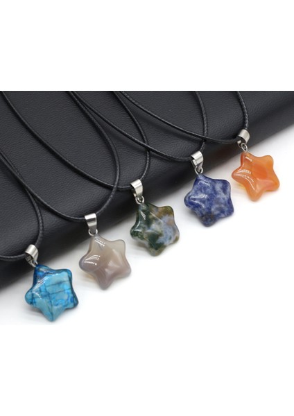 Deri Yıldız Uçlu Kolye fiyatları