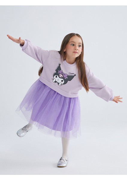 Yeni Sezon Bisiklet Yaka Kuromi Baskılı Kız Çocuk Elbise fiyatları