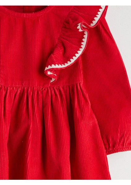 Yeni Sezon Bisiklet Yaka Kadife Kız Çocuk Elbise modelleri