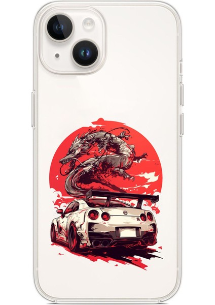 iPhone 13 - 14 Uyumlu Gtr Ejderha Tasarımlı Baskılı Silikon Kılıf