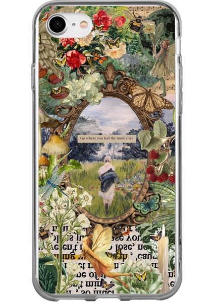 iPhone 6 - 6s Uyumlu Yeşil Doğa Baskılı Silikon Kılıf