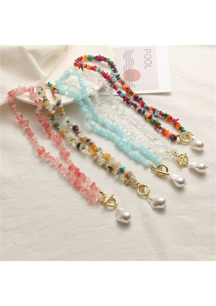 Karışık Düzensiz Doğal Taş Kolye Renk Seçeneği Var fiyatları