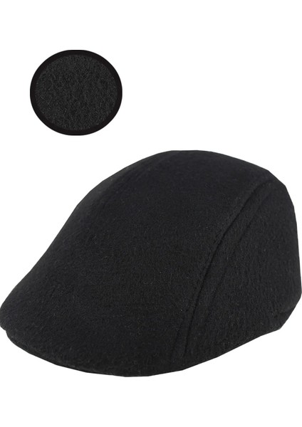 Erkek Kasket Kaşmir Yünlü Siyah Kışlık Kulaklı Şapka modelleri