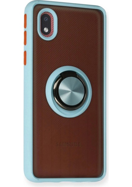 Samsung Galaxy A01 Core Kılıf Montreal Yüzüklü Silikon Kapak - Buz Mavi fiyatları