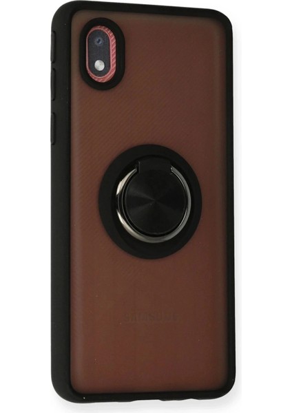 Samsung Galaxy A01 Core Kılıf Montreal Yüzüklü Silikon Kapak - Siyah fiyatları