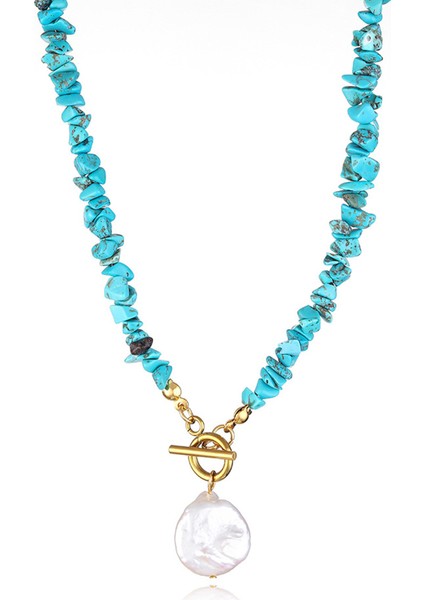 Turkuaz Firuze Doğal Taş Kolye Renk Seçeneği Var