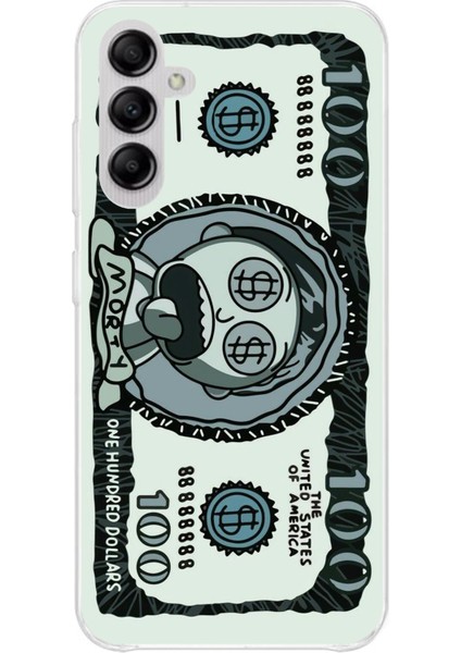 Samsung Galaxy A14 Uyumlu Morty Dolar Baskılı Silikon Kılıf