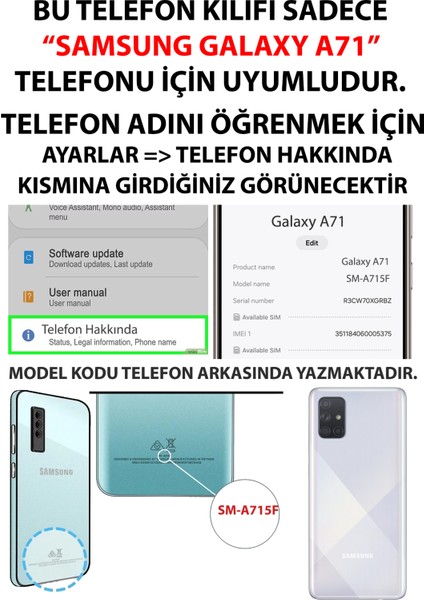 Samsung Galaxy A71 Uyumlu Beyaz Mermer Baskılı Silikon Kılıf fiyatları