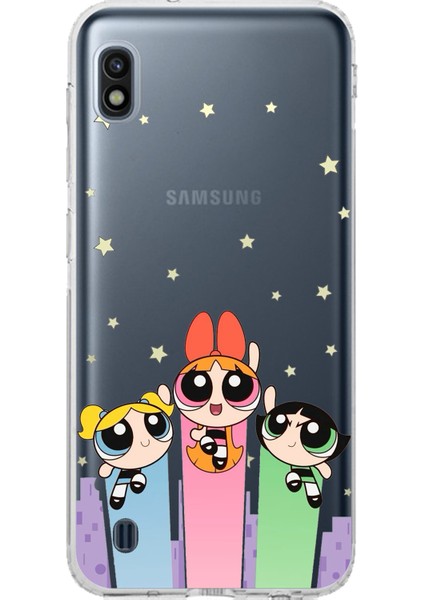 Samsung Galaxy J8 - A6 Plus Uyumlu Powerpuff Girls Tasarımlı Baskılı Silikon Kılıf