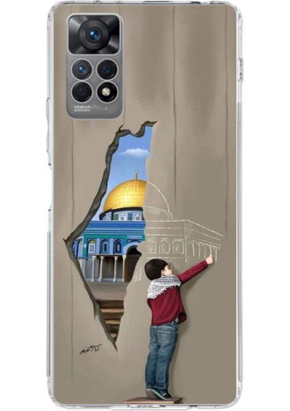 Redmi Note 12 Pro 4g Uyumlu Mescid-I Aksa Duvar Baskılı Silikon Kılıf