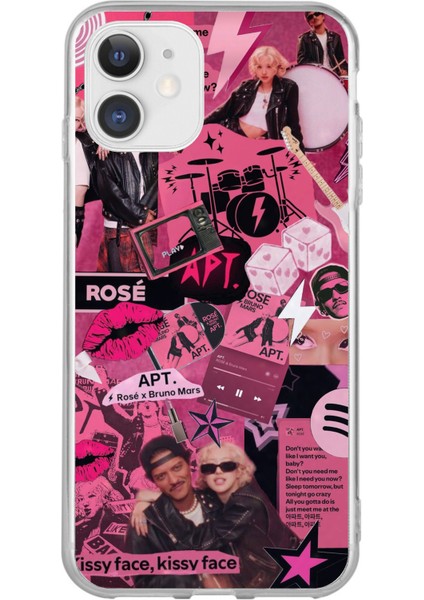 iPhone 11 Uyumlu Blackpink Kolaj Baskılı Silikon Kılıf