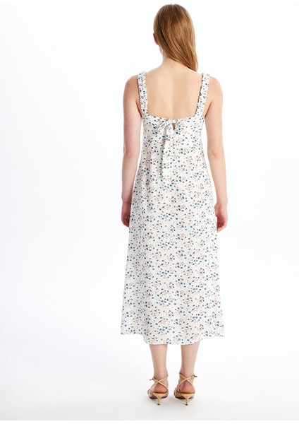 Yeni Sezon Kalp Yaka Çiçekli Kadın Elbise fırsatları