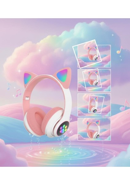 Kedi Figürlü Bluetooth Kulaklık