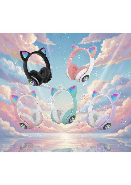 Kedi Figürlü Bluetooth Kulaklık fırsatları