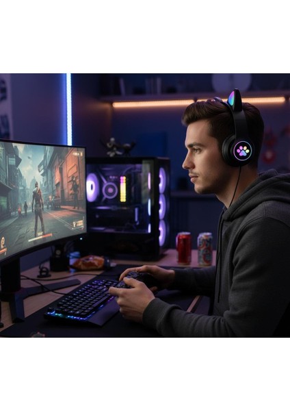 Kedi Figürlü Bluetooth Kulaklık indirimleri