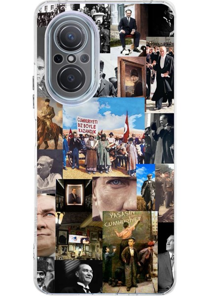 Huawei Nova 9 Se Uyumlu Atatürk Cumhuriyet Baskılı Silikon Kılıf