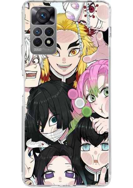 Redmi Note 11 Pro Uyumlu Demon Slayer Manga Baskılı Silikon Kılıf