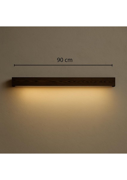 Yansıtma Tasarımlı Tek Yönlü Ahşap Salon Hol Cafe Otel Duvar Aplik Avize