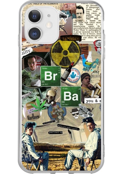 iPhone 11 Uyumlu Breaking Bad Kolaj Baskılı Silikon Kılıf