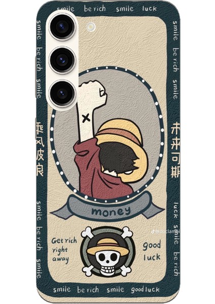 Samsung Galaxy S23 Uyumlu One Piece Dolar Baskılı Silikon Kılıf