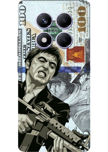 Redmi Note 14 Pro Plus 5g Uyumlu Scarface Dolar Tasarımlı Baskılı Silikon Kılıf