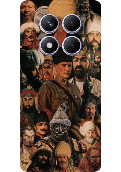 Redmi Note 14 Pro Plus 5g Uyumlu Türk Büyükleri Kolaj Baskılı Silikon Kılıf