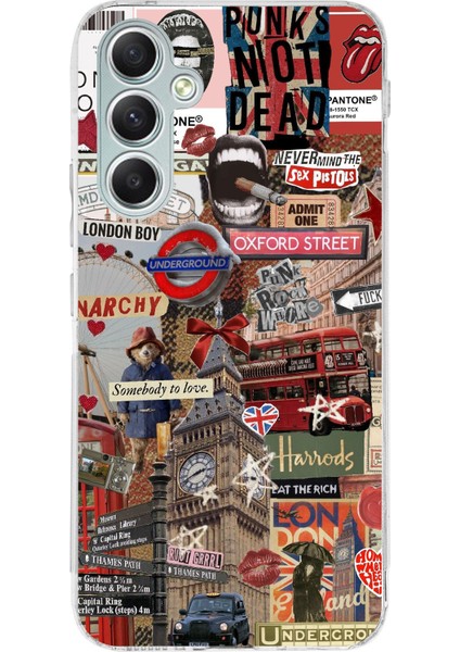 Samsung Galaxy A34 Uyumlu Londra Baskılı Silikon Kılıf