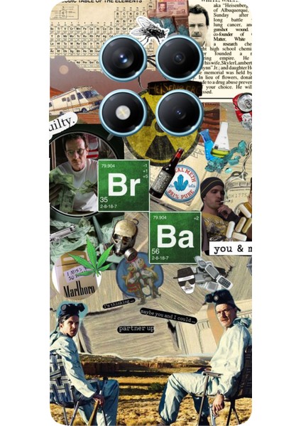 Redmi Note 14 Pro 4g Uyumlu Breaking Bad Kolaj Baskılı Silikon Kılıf