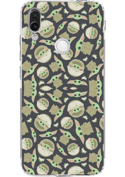 Redmi Note 7 Uyumlu Minik Yodalar Duvar Kağıdı Baskılı Silikon Kılıf