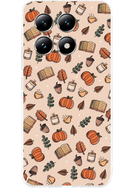 Xiaomi Mi 14T Uyumlu Sonbahar Balkabağı Baskılı Silikon Kılıf