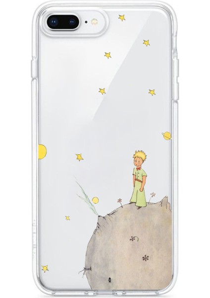 iPhone 7 Plus ve 8 Plus Uyumlu Küçük Prens Tasarımlı Baskılı Silikon Kılıf